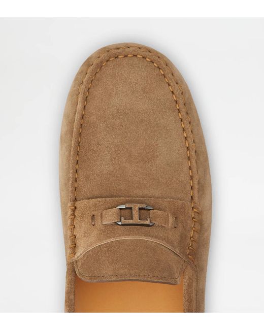 Tod's Brown Round-Toe Loafers for men