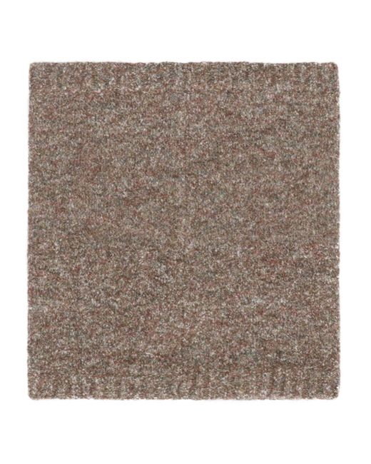 RANRA Brown Ribbed Knit Neck Warmer for men