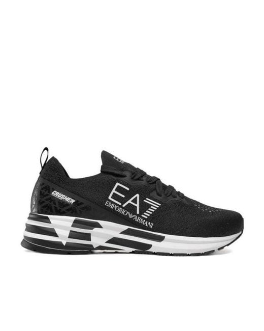 EA7 Black Crusher Distance Low-Top Sneakers for men