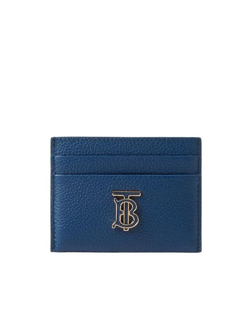 Burberry Blue Tb Logo-Plaque Cardholder