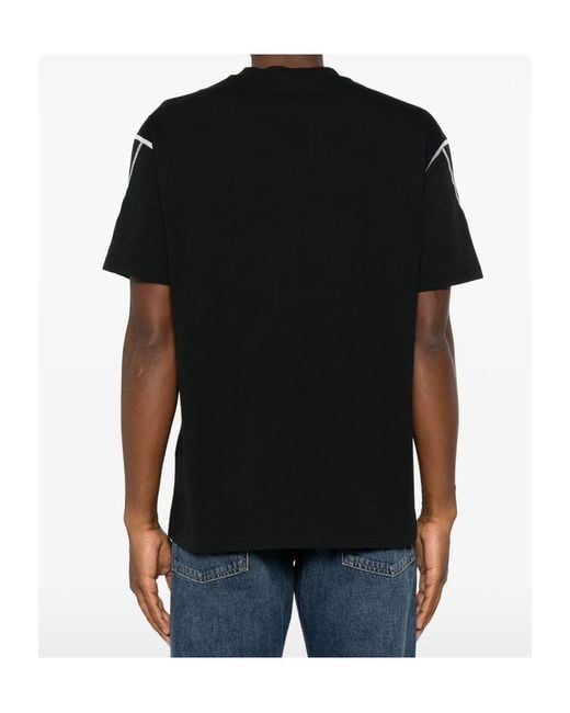Givenchy Black Logo Embroidered Crewneck T-Shirt for men