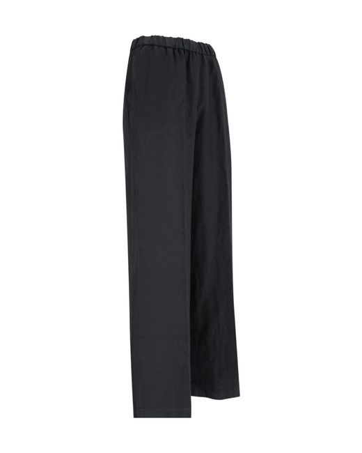 Aspesi Blue Elasticated Straight-Leg Trousers
