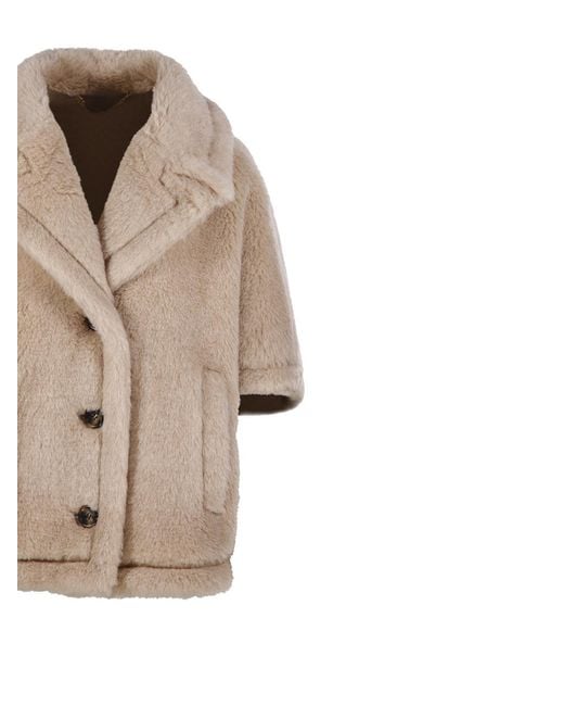 Max Mara Natural Corvino1 Button-Up Cape