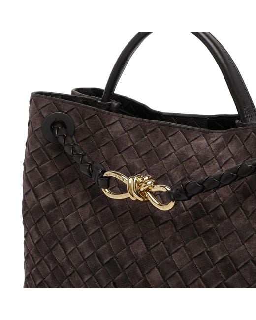 Bottega Veneta Black Medium-Sized Andiamo Shoulder Bag