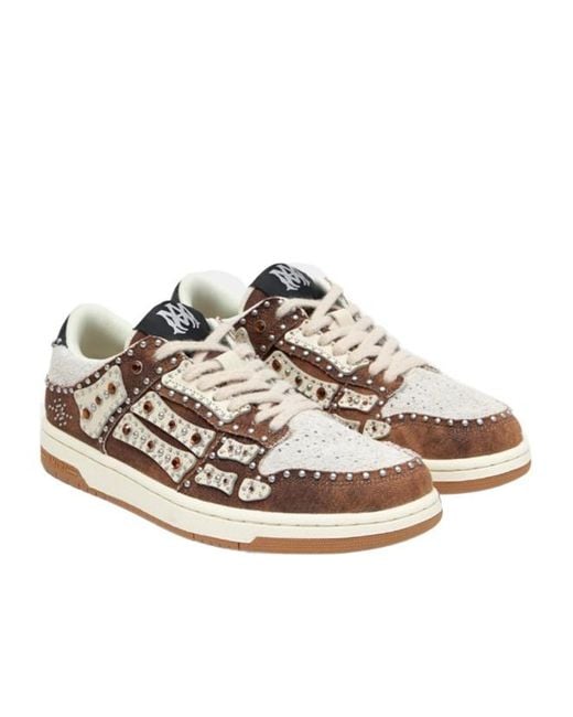 Amiri Multicolor Skel Top Low Embellished Sneakers for men