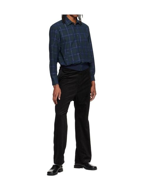 STEFAN COOKE Black Cord Tux Trousers for men