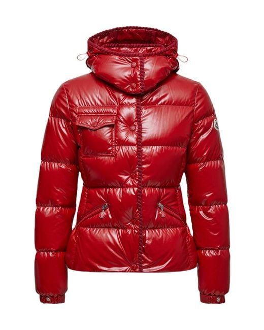 Moncler Red Hooded Padded Jacket