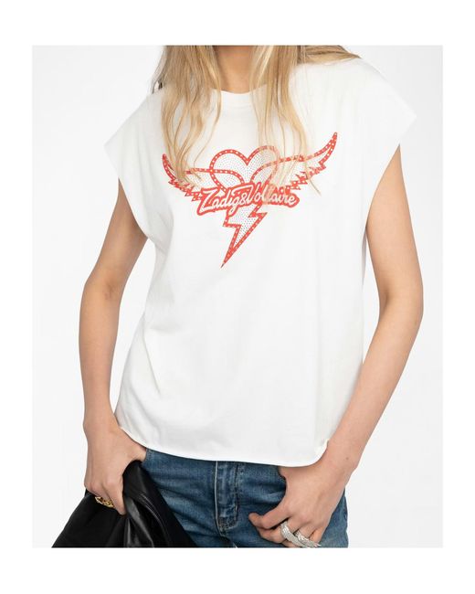 Zadig & Voltaire White Logo Detail Crewneck T-Shirt