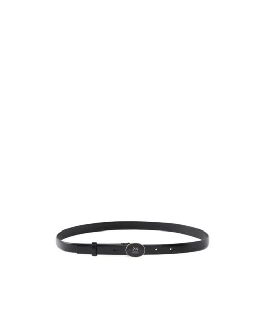 Pinko White Love Birds Logo Buckle Belt