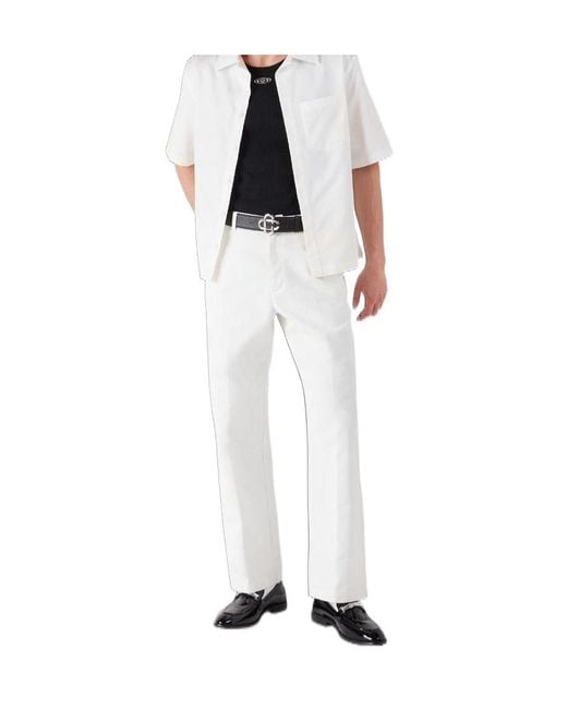 Casablanca White Floral-Pattern Trousers for men