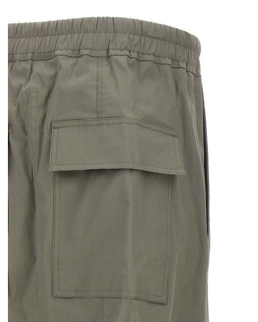 Rick Owens Green Drawstring Cropped Casual Pants for men