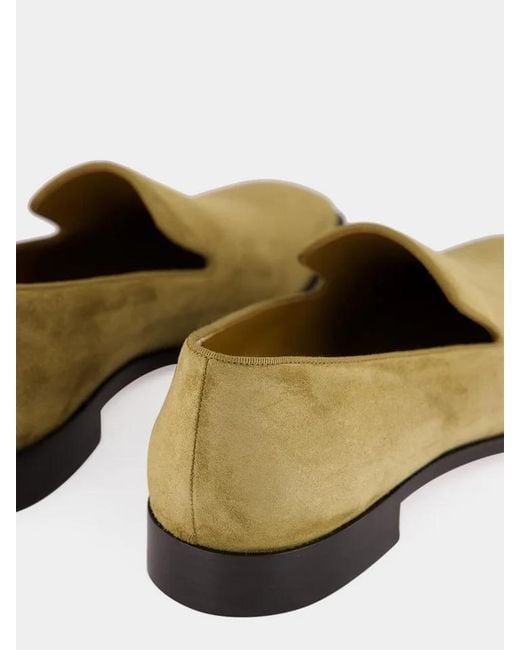 Christian Louboutin Green Danny Flex Suede Loafers for men