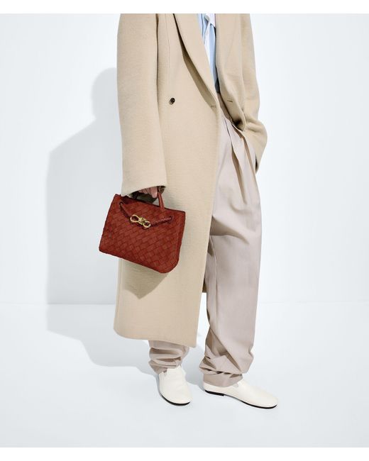 Bottega Veneta Red Small Andiamo Shoulder Bag