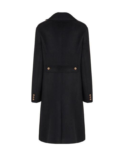 P.A.R.O.S.H. Black Double Breasted Long Sleeved Coat