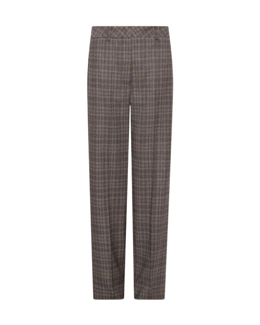 Marella Brown Pleated Casual Trousers