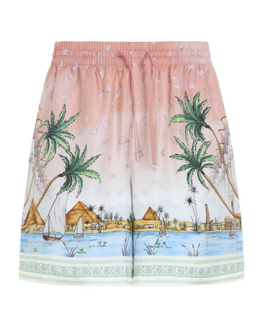 Casablanca Multicolor Ethereal Printed Shorts for men