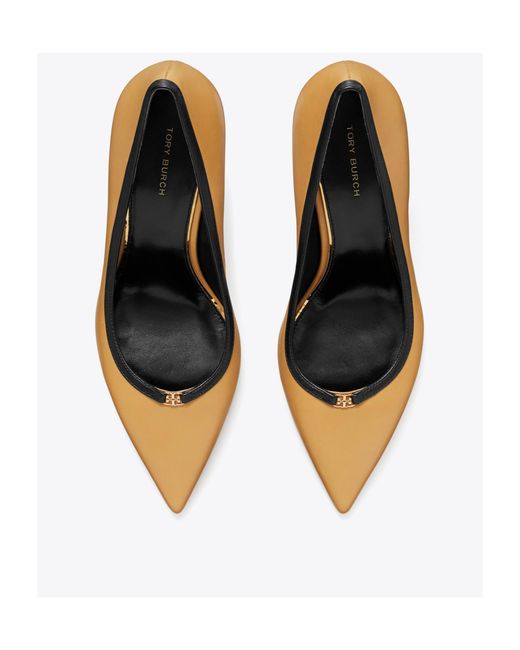Tory Burch Metallic Double T Buckle Pumps