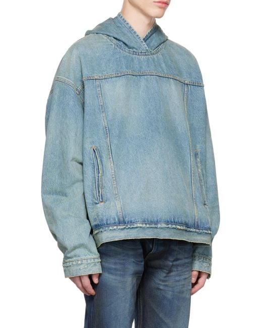 Balenciaga Blue Giacca Pull-Over Da Uomo for men
