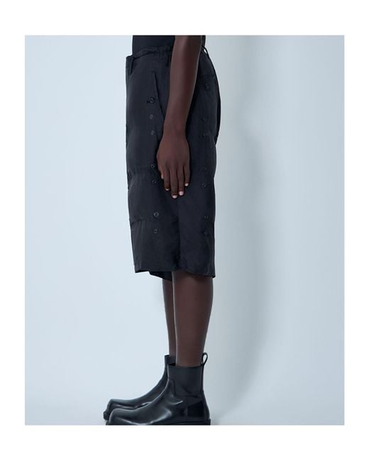 Yohji Yamamoto Blue Padded Shorts for men