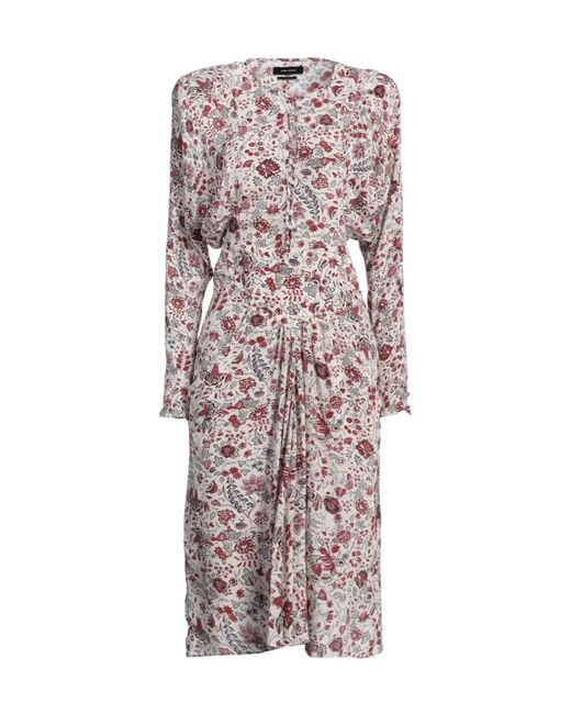 Isabel Marant Red Floral Pattern Dress