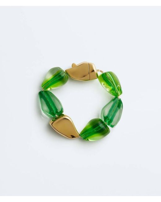 Bottega Veneta Green Prisma Bracelet