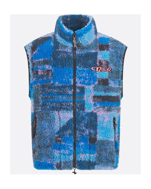Dior Blue And Lewis Hamilton Zipped Jacket With Removable Sleeves for men