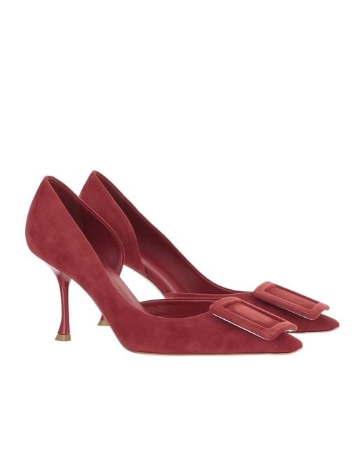 Roger Vivier Red Viv Ville Dorsay Heeled Pumps