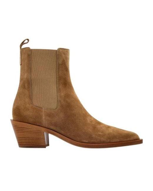 Gianvito Rossi Brown Wylie Pointed Toe Ankle Boots