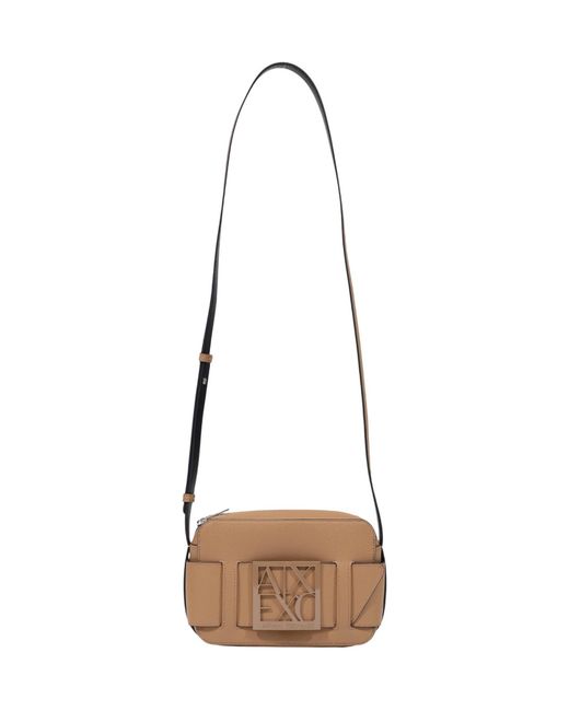 ARMANI EXCHANGE White Zippered Shoulder Bag