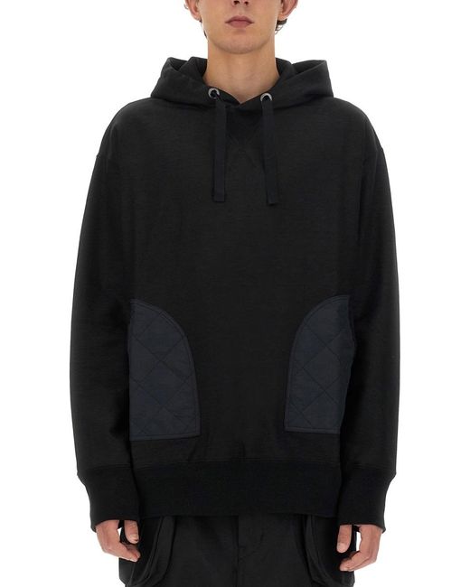 Junya Watanabe Black Pull Rope Hooded Sweater for men