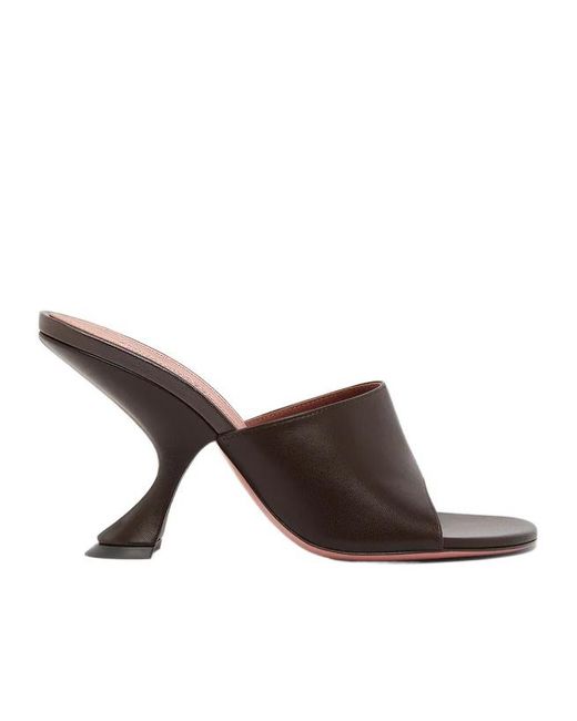 AMINA MUADDI Brown Taylor Slipper 90 Nappa