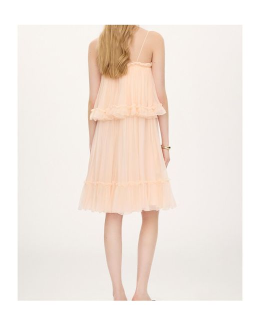 Chloé Pink Chloé Ruffled Mini Dress