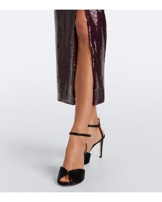 Roland Mouret Brown Sequined Midi Skirt