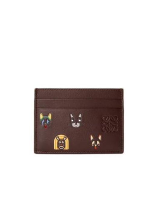 Loewe Brown X Louis Wain Cats Plain Cardholder for men