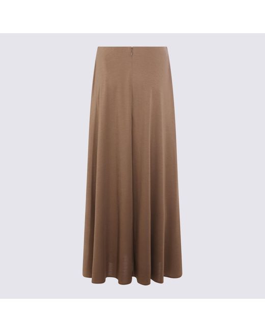 Max Mara Brown Zippered Skirt