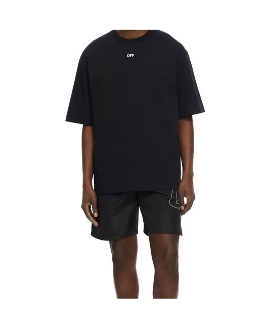 Off-White c/o Virgil Abloh Black 3D Spray Arrow Skate Crewneck T-Shirt for men