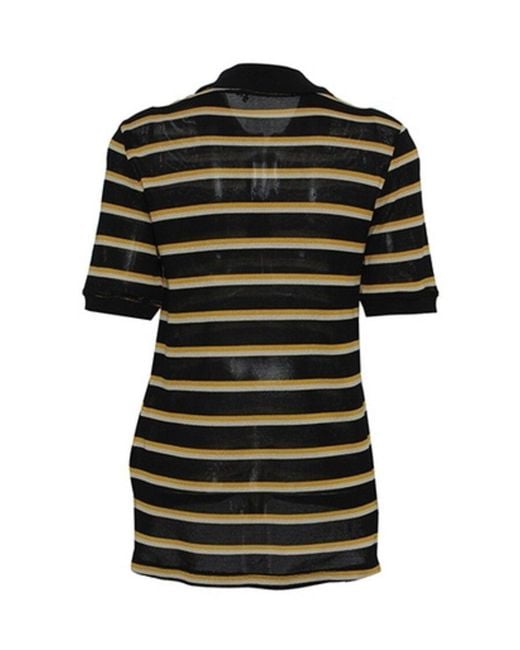 Proenza Schouler Black Striped Polo Shirt for men