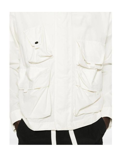 Stone Island White Pocket Zip Jacket for men