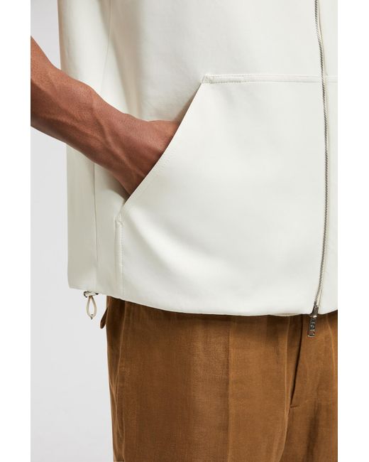 Moncler White Reversible Padded Gilet for men