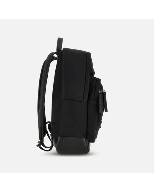 Hogan Black Logo Embossed Zip-Around Backpack for men