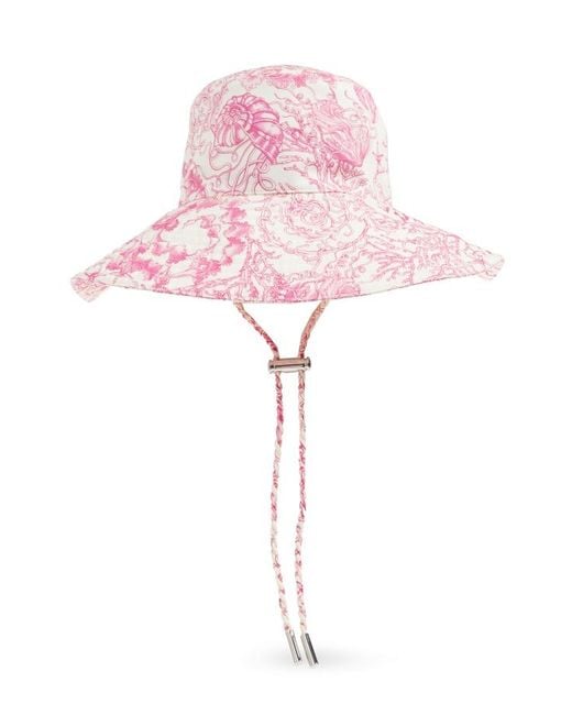 Versace Pink Pattern-Printed Hat