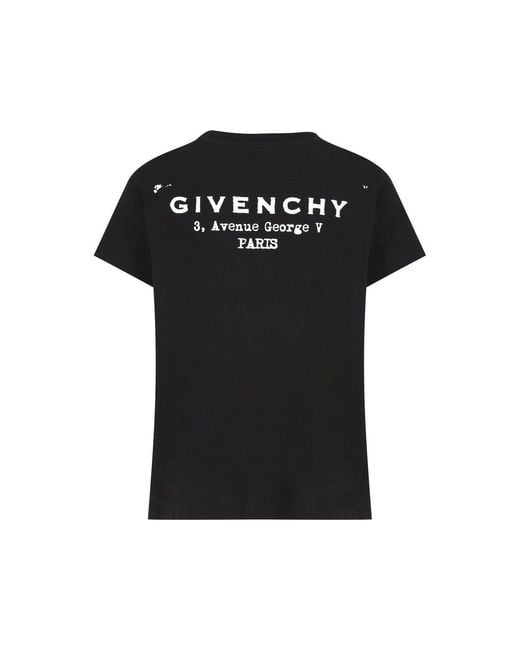 Givenchy Black Logo Printed Crewneck T-Shirt