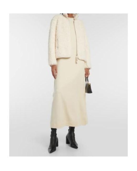 Jil Sander Natural Faux Fur-Trimmed Cotton Jacket