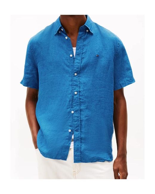Tommy Hilfiger Blue Short Sleeve Shirt for men