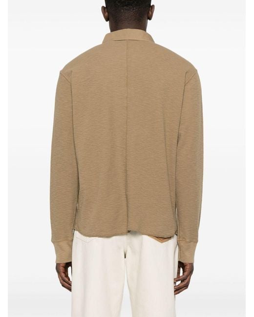 sunflower Natural Buttoned Long-Sleeved Polo Shirt for men