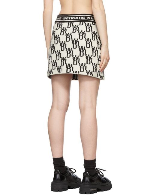 we11done Black Logo Skirt