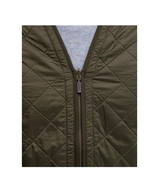 Barbour Green Reversible Quilted Zipped Gilet for men