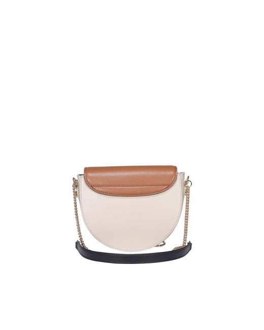 See By Chloé White Logo Chain Shoulder Bag