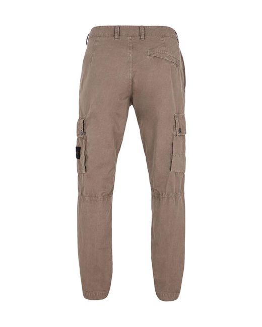 Stone Island Gray Slim-Fit Cargo Trousers for men