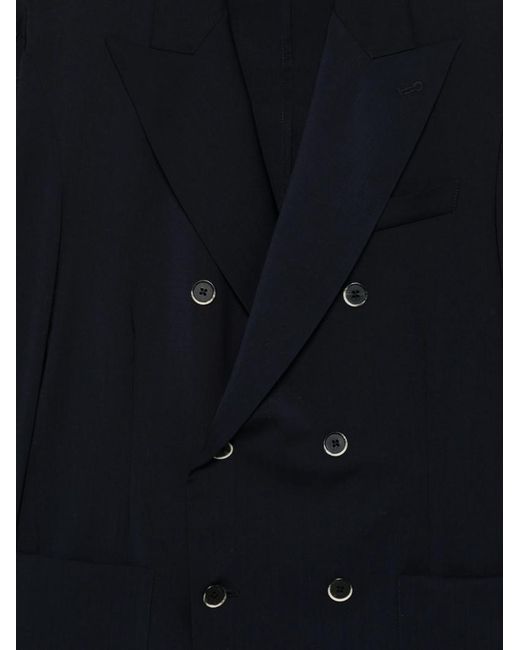Barena Blue Siroco Double-Breasted Jacket for men